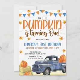 Vår lilla pumpkin Birthday-inbjudan Inbjudningar