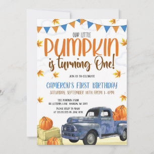 Vår lilla pumpkin Birthday-inbjudan Inbjudningar