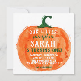 Vår lilla Pumpkin Birthday-inbjudan Inbjudningar