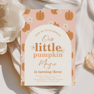 Vår lilla pumpkin Birthday-inbjudan Inbjudningar