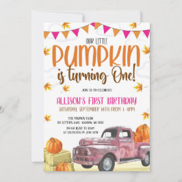 Vår lilla pumpkin Birthday-inbjudan Inbjudningar
