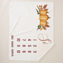 Vår lilla Pumpkin, Blommigt Baby Milestone