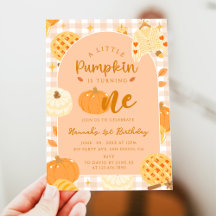 Vår lilla Pumpkin Boho-Orange 1:a födelsedagen