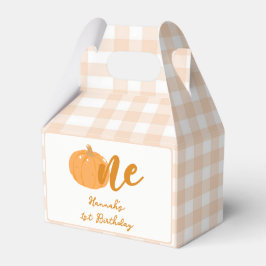 Vår lilla Pumpkin Boho-Orange 1:a födelsedagen Presentaskar