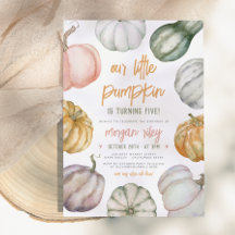 Vår lilla Pumpkin Cute Boho Fall Födelsedagsfest