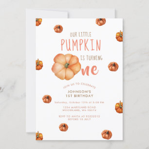 Vår lilla Pumpkin gör en inbjudan