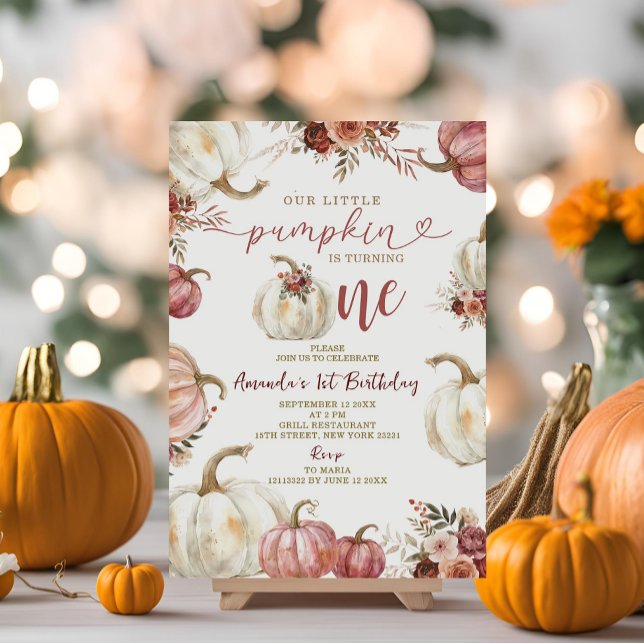 Vår lilla Pumpkin håller på att förvandla en marsa Inbjudningar (Skapare uppladdad)