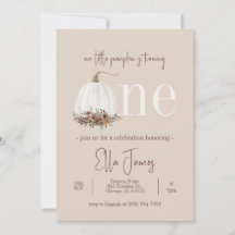 Vår lilla Pumpkin-inbjudan på födelsedagen