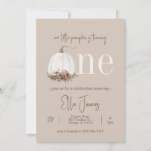 Vår lilla Pumpkin-inbjudan på födelsedagen