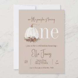 Vår lilla Pumpkin-inbjudan på födelsedagen Inbjudningar