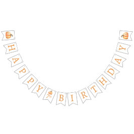 Vår lilla Pumpkin, Orange, barnens Födelsedagsfest Vimplar