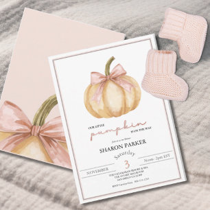 Vår lilla Pumpkin på Way Fall Baby Shower Inbjudningar