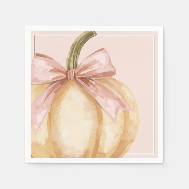 Vår lilla Pumpkin på Way Fall Baby Shower Pappersservett (Framsidan)