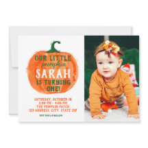 Vår lilla Pumpkin Photo-inbjudan