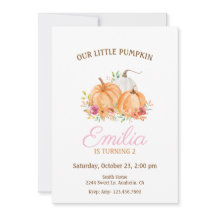 Vår lilla Pumpkin rosa & Guld Födelsedagsfest