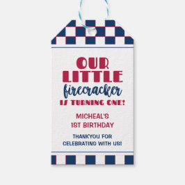 Vår lilla rackare blir en födelsedag presentetikett