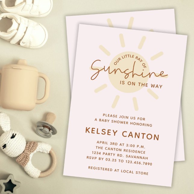 Vår lilla Ray från Sunshine Boho Baby Shower Inbjudningar (Skapare uppladdad)