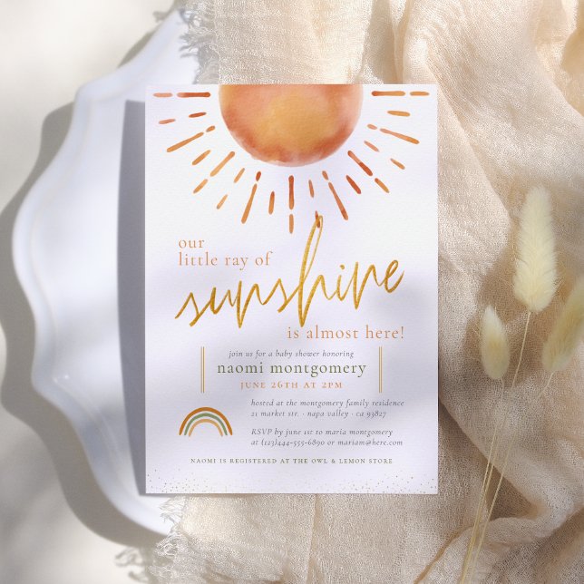 Vår lilla Ray från Sunshine Boho Pojke Shower Inbjudningar (Skapare uppladdad)