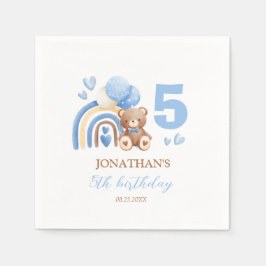 Vår lilla regnbåge Balloon Birthday Pappersservett