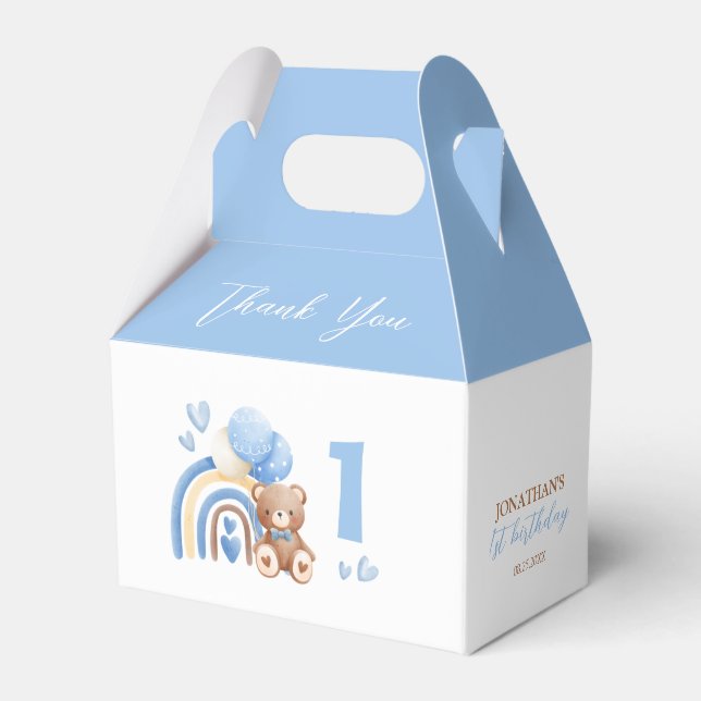 Vår lilla regnbåge Balloon Birthday Presentaskar (Framsidan Sidan)