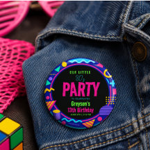 vår lilla Retro Neon 80-tals födelsedagsfest