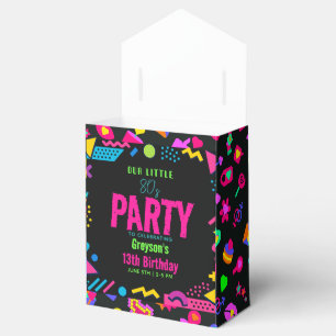 vår lilla Retro Neon 80-tals Födelsedagsfest Presentaskar