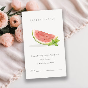 Vår lilla röda melon blöja lotteri baby shower tilläggskort
