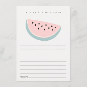 Vår lilla Rosa Melon Advice for Morsa Baby Shower Tilläggskort