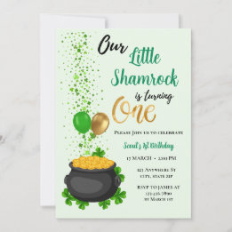 Vår lilla Shamrock håller på att vända en dag. Inbjudningar