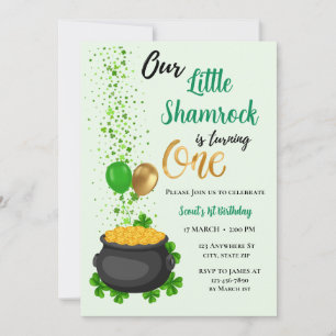 Vår lilla Shamrock håller på att vända en dag. Inbjudningar