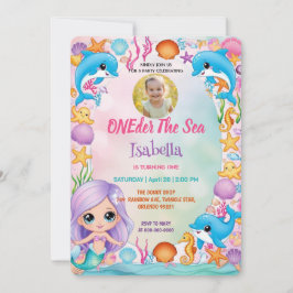 vår lilla sjöjungfru 1:a fotosommarfödelsedag inbjudningar