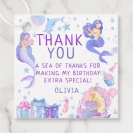Vår lilla Sjöjungfru är färglös hela födelsedagen Gåvor Etiketter