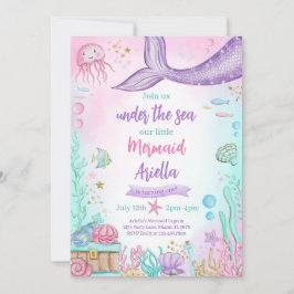 Vår lilla Sjöjungfru Birthday Inbjudningar