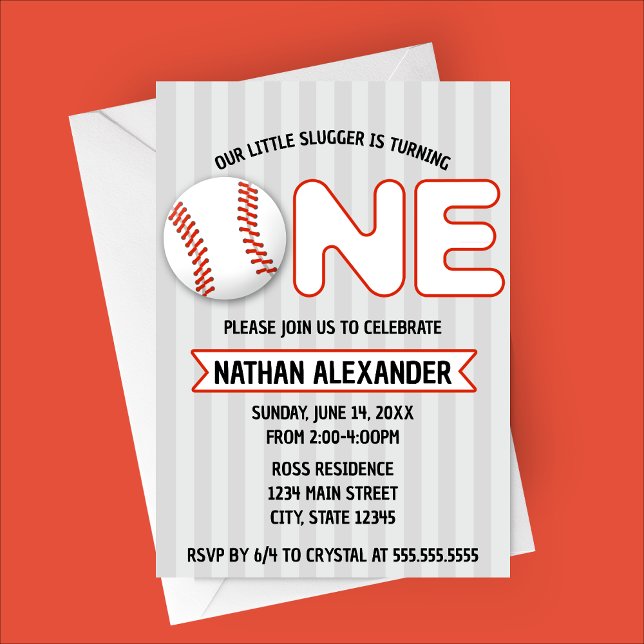 Vår lilla slussare gör en basket... inbjudningar (Little Slugger Baseball Themed Birthday Party Invitation)