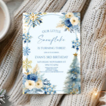 Vår lilla snöflingande blå vinterFödelsedagsfest