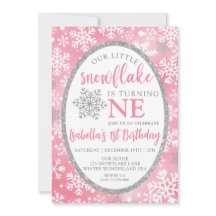 VÅR LILLA SNOWFLAKE-ROSA FÖRSTA BIRTHDAG