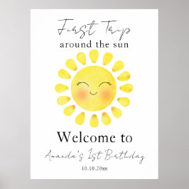 Vår lilla sol 1-års födelsedagsfest poster