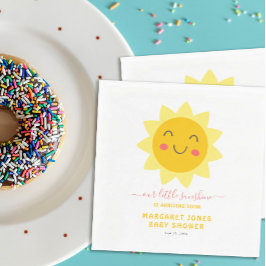 Vår lilla solljus som log Sol Baby Shower Papper Pappersservett