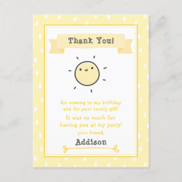 Vår lilla solsken Barnkalas Tack så mycket Vykort