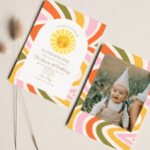 Vår lilla solskenare Sol Retro minimalt 1:a födels