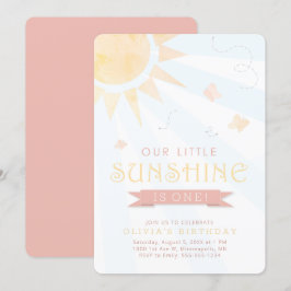 Vår lilla solskensfärgade fjäril-fågel inbjudningar