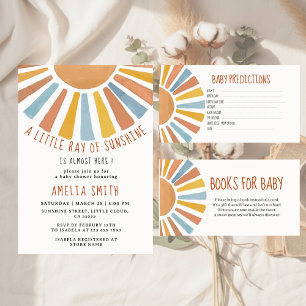 Vår lilla solstråle Baby Shower-inbjudan Inbjudningar
