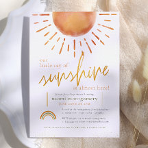 Vår lilla solstråle Boho Baby Pojke Bebis Shower