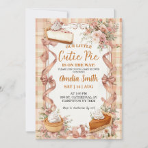 Vår lilla söta paj Baby Shower-inbjudan | Söt