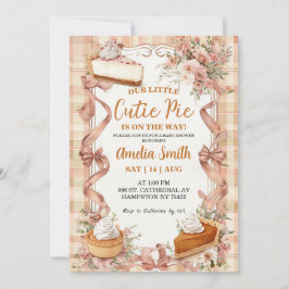 Vår lilla söta paj Baby Shower-inbjudan | Söt Inbjudningar