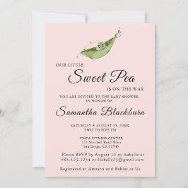 Vår lilla sötärta Pea på vägen mot babyskusen Inbj Inbjudningar