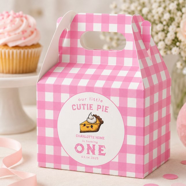Vår lilla sötnos Pi-dagen 1-årsdag Presentaskar (Our Little Cutie Pi Day 1st Birthday Favor Boxes)