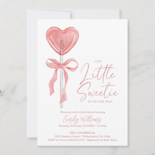 Vår lilla sötnos Valentine Baby Shower Inbjudan