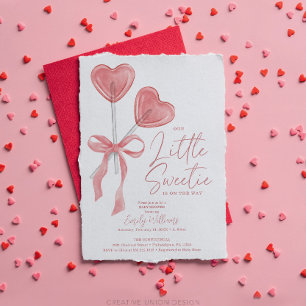 Vår lilla sötnos Valentine Baby Shower Inbjudan