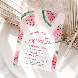 Vår lilla Sötnos Watermelon Birthday Inbjudningar